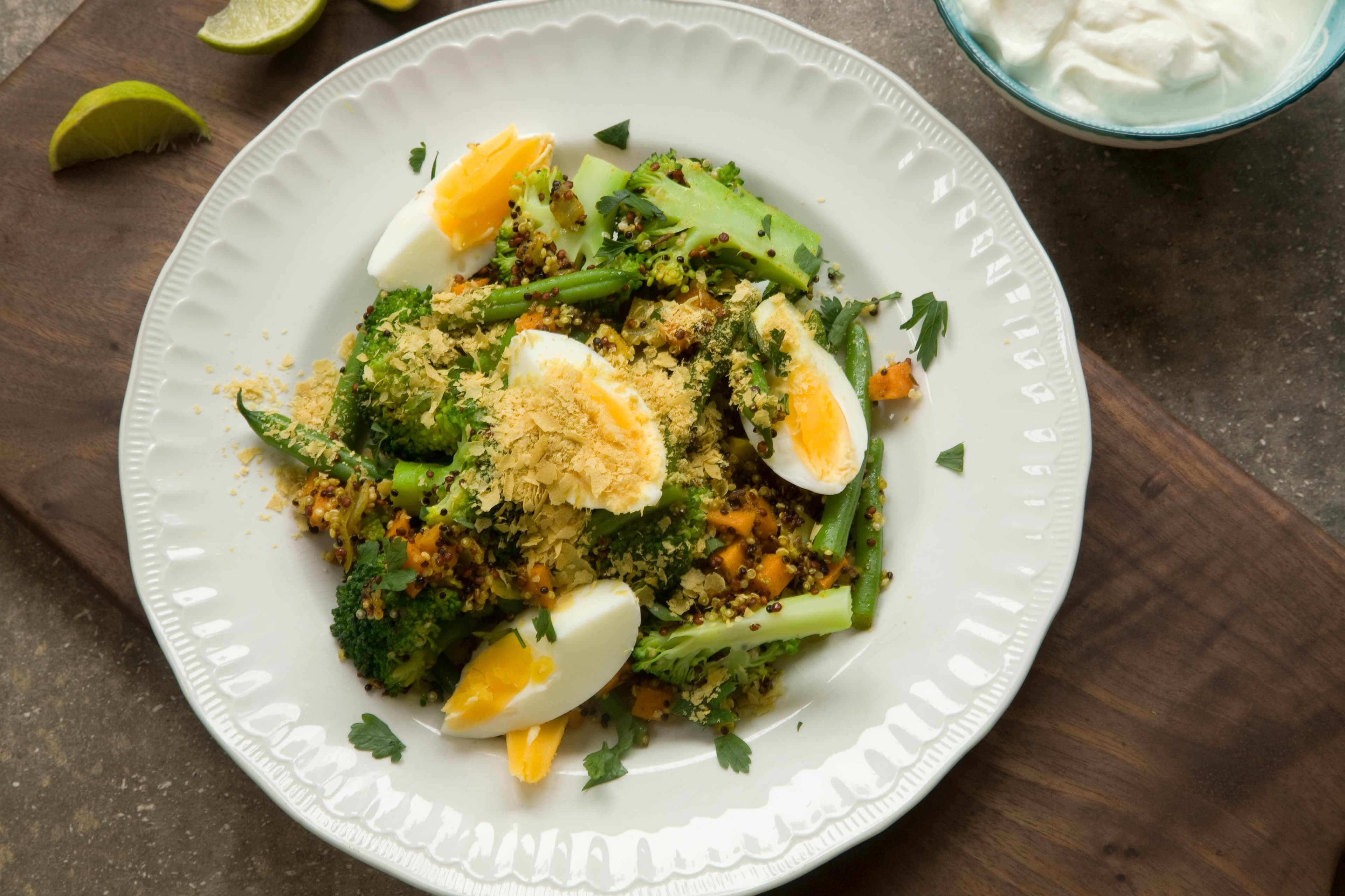 Curried Vegetables with Quinoa and Egg