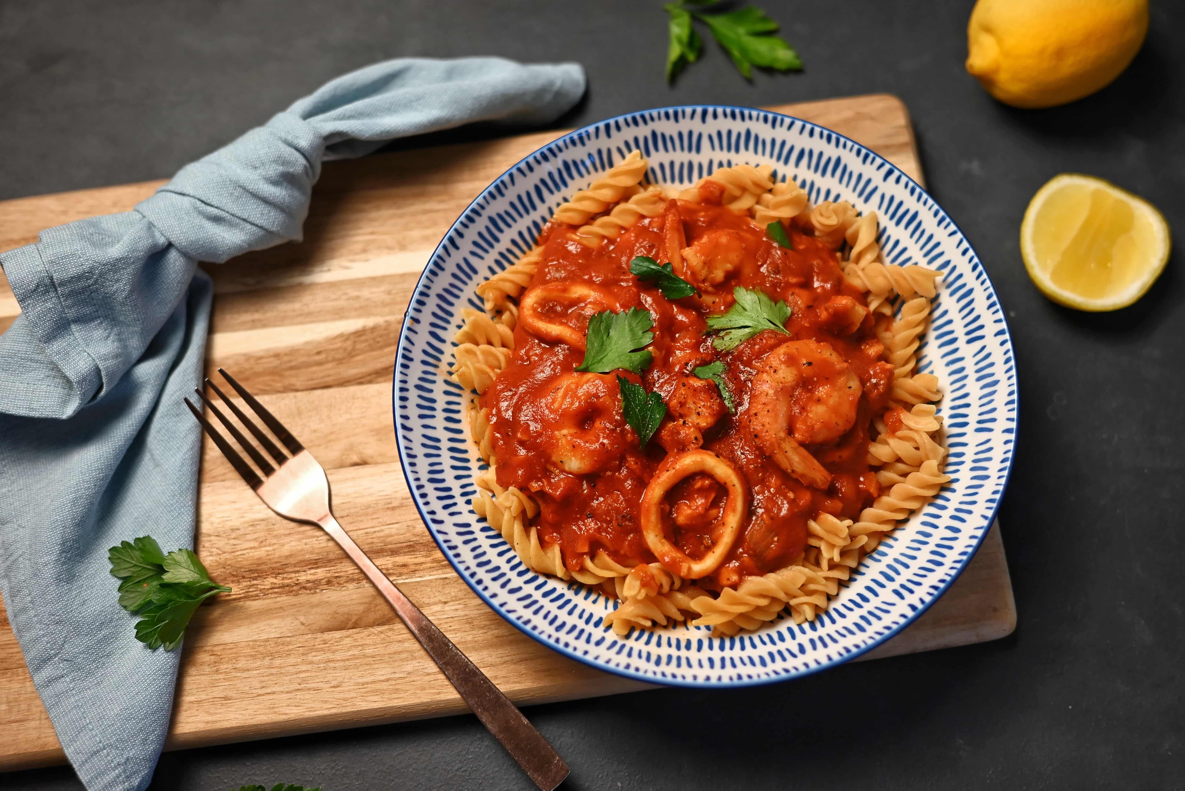 Seafood Marinara with Pasta