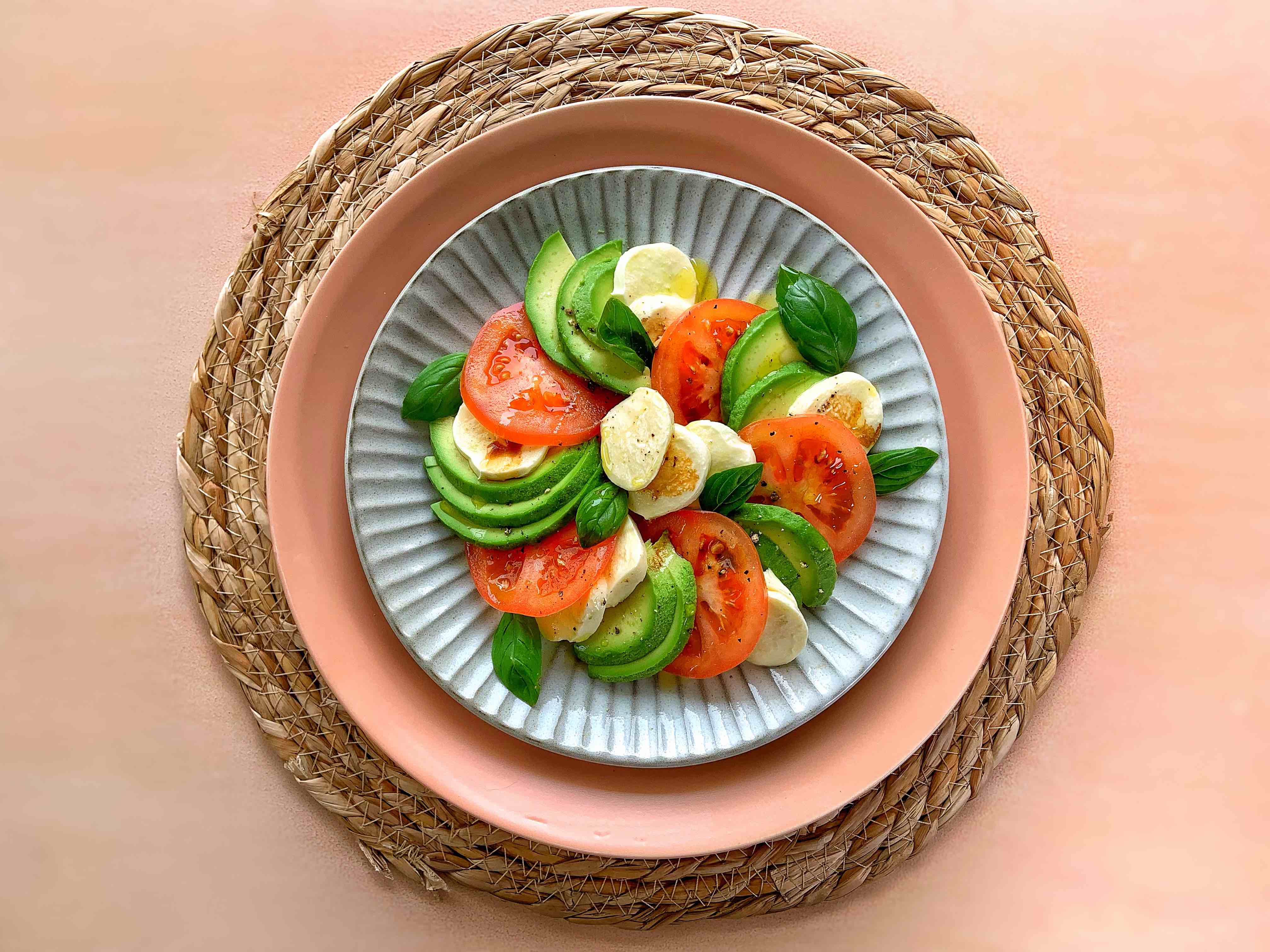 Mozzarella Avocado and Tomato Salad